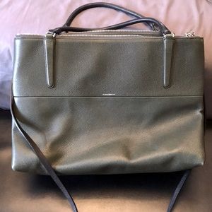 Coach Large Brought Bag Pebble Alpine Moss Green.